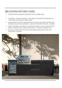 Nouvelles Arrivées Cuisine d'Extérieur Personnalisée Étanche avec Barbecue, en Acier Inoxydable pour Jardin/Cour, avec Abris - Product Image 6