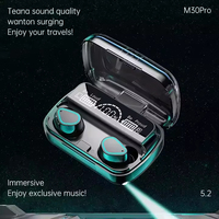M30 Pro BT 5.3 Led Affichage Stéréo Son Antibruit Écouteurs Portable Power Bank Mise À Niveau Lampe De Poche TWS Écouteurs M30Pro