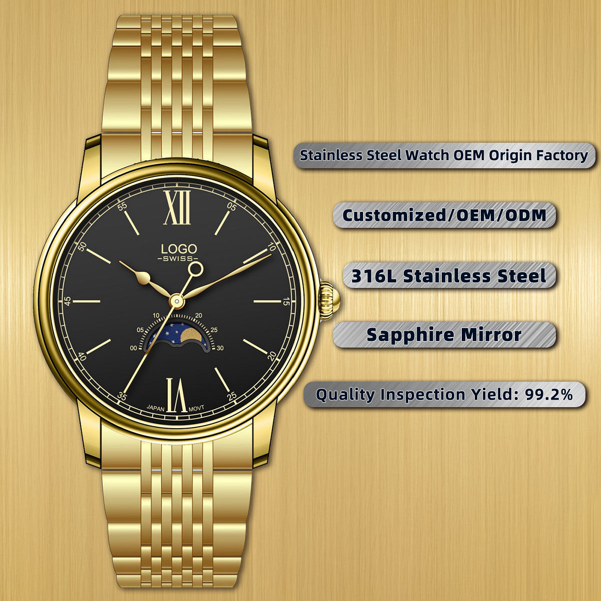 สีทอง/สีดำ