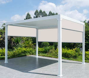 Gazebo-pérgola De aluminio para exteriores, persiana retráctil motorizada Manual De Hierro fundido - Product Image 3