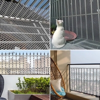 Redes de plástico HDPE para cría, malla de red plana, red de seguridad protectora para balcón, malla de raza de pollo, rollo de valla de jardín