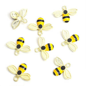 Liontin logam paduan gantungan kunci pesona Enamel lebah lebah desain kreatif jimat lebah - Product Image 5