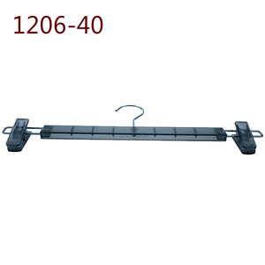 Fashion 40cm Plastic Bottom <strong>Hanger</strong> with <strong>Clips</strong> Clothing Organizer for Pants Display Injection Technics for Wardrobe Use - Product Image 5