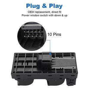 4F0959851G 10-พินไดรเวอร์หลักพลังงานด้านข้างรถสวิทช์หน้าต่างสำหรับรถออดี้ A6 Quattro A6 S6 Q7 2006-2010อัตโนมัติ - Product Image 2