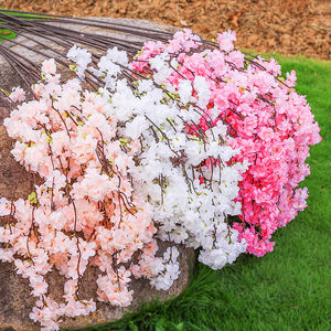 ורוד דובדבן באיכות גבוהה פריחת פרחים דובדבן מלאכותי לקישוט חתונה - Product Image 2