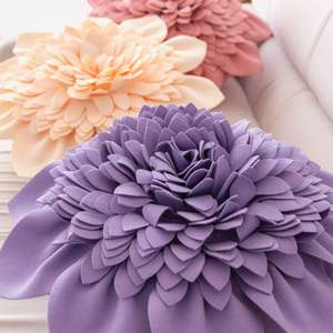 Housse de <span class=keywords><strong>coussin</strong></span> imprimée de fleurs 3D Oreiller personnalisé en velours de haute qualité <span class=keywords><strong>Coussin</strong></span> décoratif de vacances de Noël - Product Image 3
