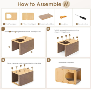 Rascador para gatos de cartón corrugado, casa de interior, árboles para gatos y rascador con cama de rascador para gatitos - Product Image 2