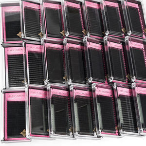Human Hair Full <b>Strip</b> False Eyelashes Customizable <b>Plastic</b> Cotton Band Natural Lashes for Wholesale Makeup Supply - Product Image 3