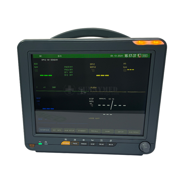 SY-C006V SUNNYMED Veterinary Multi-parameter Patient Monitor with ECG+SPO2+NIBP+TEMP+RESP+PR Parameters Rechargeable Battery