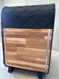 Mini sauna pour usage domestique, sauna sec en bois moderne pour appartement, cabine de sauna pour 2 personnes avec tabouret en bois, sauna vapeur humide - Product Image 3