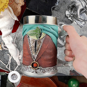 Wholesale Retro Coffee Tankard Beer Mug MAA01 3D Holy Sword Handle Resin Rings Gift <b>Cup</b> Back to School <b>Large</b> Capacity - Product Image 3