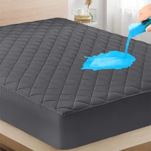 Custom Made Anti Slip Double Full Queen King Size Quilted Water Proof Bed Cover Waterproof Mattress Protector Covers