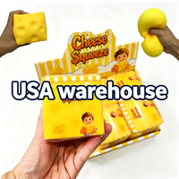 Jouet Squishy en Forme de Fromage Super Doux à Rebond Rapide 7,5 cm, Rempli de Farine, Anti-Stress pour Enfants, Fabricant de Squishies en Forme de Fromage