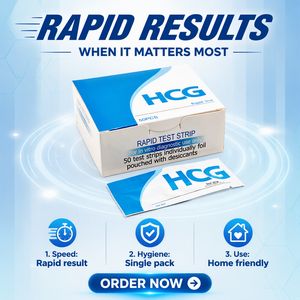 Bandelette de test de grossesse rapide HCG DEEPBLUE pour usage domestique, dispositif médical, prix usine - Product Image 1