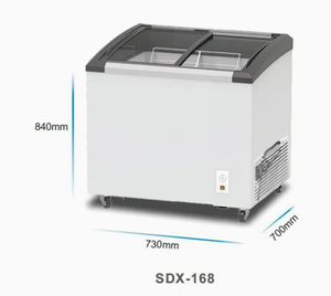 Congelatore Elettrico per Gelati SDX-168, Mini Vetrina Curva con Porta Scorrevole in Vetro per Uso Esterno e in Auto - Product Image 3