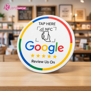 Support de paiement NFC RFID rond en PVC pour table, avec design étanche, pour les commentaires des clients et la promotion de l'entreprise - Product Image 3
