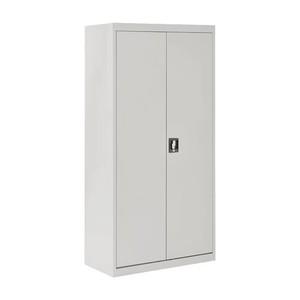 Armoire de bureau en acier avec 2 portes battantes, armoire de classement en acier avec 4 étagères réglables, armoire métallique pour bureau - Product Image 2