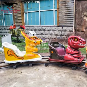 Utilisé comme train de dinosaure en fibre de verre d'équipement de parc d'attractions