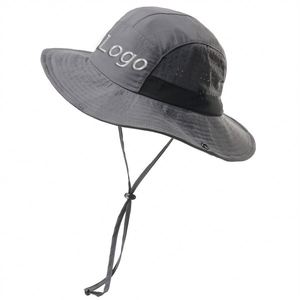 Chapeau de pêcheur de haute qualité pour la randonnée en plein air, à large bord, pare-soleil, personnalisé, coupe-vent, avec ventilation en maille - Product Image 1