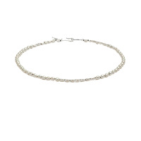 Collier en argent 925 avec perle d'eau douce baroque blanche, design de niche pour le commerce transfrontalier, fabrication d'usine