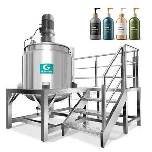 500l Open Lid Stainless Steel Liquid Mixer Shampoo Mixing Machine Chemical Shower Gel Jacket Liquid Soap Mixing Tank