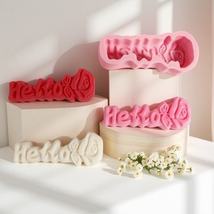 แม่พิมพ์ซิลิโคนรูปตัวอักษรดอกกุหลาบ TangChu - ชุดทำเทียนลายดอกไม้ 3 มิติ สำหรับทำของขวัญส่วนตัว - Product Image 3