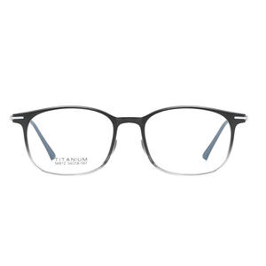 Lunettes optiques ultralégères en titane, monture carrée 56812, montures de lunettes unisexes, largeur moyenne, verres en plastique, origine Danyang - Product Image 1