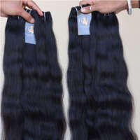 Cheveux Indiens Bruts Non Traités Mink Vierge Ondulés Raides, Tissage, Lot en Gros de Fournisseurs de Cheveux Humains Bruts Indiens en Vrac