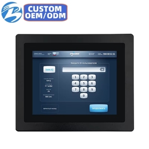 Pantalla LCD Industrial TFT de 8 Pulgadas, 1024x768, <span class=keywords><strong>4</strong></span>:3, IPS HD, VGA, USB, BNC, Táctil Capacitiva, Marco Metálico, Nueva - Product Image 1