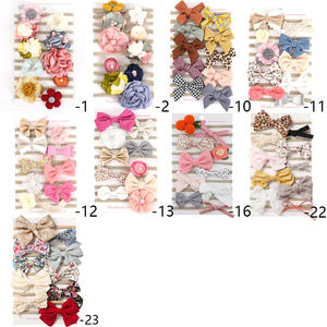 Juego de <span class=keywords><strong>10</strong></span> bandas elásticas para el cabello de colores mezclados, diademas con lazo para bebé dulce para niños, accesorios de fotografía para recién nacidos, accesorios para el cabello - Product Image 2