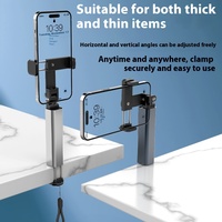 Clip pliant universel portable en alliage d'aluminium, support de téléphone de voyage, bureau à grande vitesse sur rail pour avion