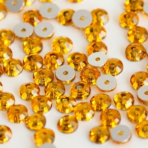 Cristales de Vidrio OLeeya para Coser, 4mm SS16, Cristal AB, 30 Colores, Orificio Mediano, Parte Posterior Plana, para Decoración de Vestidos - Product Image 2