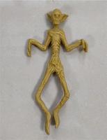 Cadre de présentation pour spécimen de squelette féerique, Modèle en résine de mummie d'elfe ailé gothique, Décoration murale de curiosités et d'objets étranges pour Halloween et chambre sorcière