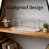 Boîte de présentation empilable en acrylique transparent pour figurines, boîte de rangement modulaire en plastique pour jouets de collection