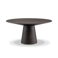 Table à manger ronde en bois de style italien minimaliste avec chaises, 8 places, pas d'assemblage requis, idéale pour les petits appartements