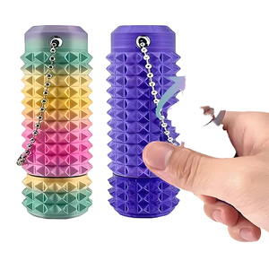 Jouet sensoriel imprimé en 3D en plastique PLA pour adultes, porte-clés à picots anti-stress, jouets sensoriels pour soulager l'anxiété, petits brins de douleur, nouveautés pour fêtes - Product Image 2