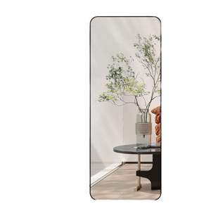 Trending Products 2025 Espejo de maquillaje de pie Diseño contemporáneo Marco de metal Longitud completa Tocador Piso Pared 64*21 "Muebles de sala de estar personalizados - Product Image 3