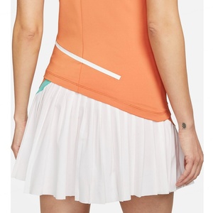 High Neck Contrast Color <b>Athletic</b> Pleated One Piece Quick Dry Summer Sleeveless Women's Half Zip Tennis Dress Skirts Skorts Wear - Product Image 4