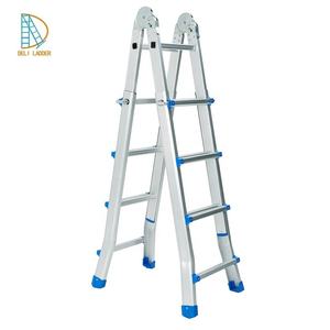 Алюминиевая многофункциональная складная лестница Lidl с колесами - Product Image 1