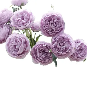 Flores de sabão de seda, de alta qualidade, toque real, peônia
