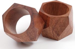 Juego de 6 Anillos Porta Servilletas de Madera Vintage Hechos a Mano, Hebillas Decorativas para Servilletas para Hotel o Restaurante, Precio de Fábrica Accesible - Product Image 2