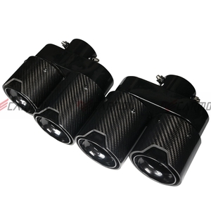 Punta de escape de fibra de carbono de acero inoxidable cuádruple para <span class=keywords><strong>BMW</strong></span> G20 G21 330i <span class=keywords><strong>330d</strong></span> 330e 320i, punta de silenciador, boquilla de sistema de escape, tubo de escape - Product Image 2