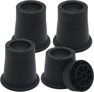 Lot de 4 rehausseurs de meubles empilables en PP de 2 pouces, patins anti-vibration pour machine à laver, lit, armoire, pieds réglables en hauteur et antidérapants - Product Image 1