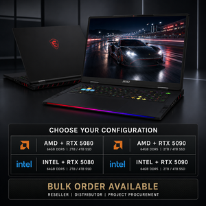 โน้ตบุ๊กเกมมิ่ง MSI Raider 18 HX AI รุ่น Core Ultra 9 285HX RTX 5090 แรม 24GB DDR5 ความจุ 64GB SSD 4TB หน้าจอ 18 นิ้ว Mini LED ขายส่ง - Product Image 6
