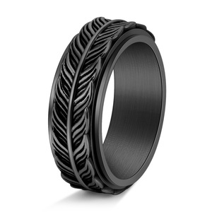 Stainless Steel fishtail Band <b>Ring</b> in Gold Silver Black Unisex Modern Style Daily Wear Fidget <b>spinner</b> <b>ring</b> - Product Image 6