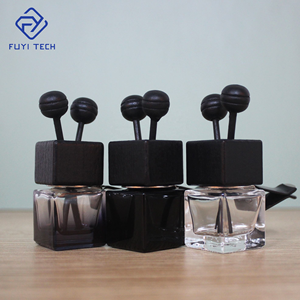 Botol parfum Ventilasi udara mobil Outlet otomatis, botol kaca penyebar minyak esensial 8ml kualitas tinggi dengan klip hitam - Product Image 5