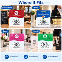 Écran d'affichage tactile personnalisé en acrylique imprimé avec code QR RFID/NFC, support adhésif, étanche/résistant aux intempéries, compatible puce NTAG213