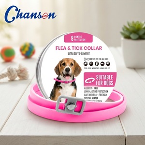 Collier <span class=keywords><strong>anti</strong></span>-puces pour <span class=keywords><strong>chien</strong></span> réglable, <span class=keywords><strong>naturel</strong></span>, longue durée, protection de 8 mois - Product Image 1