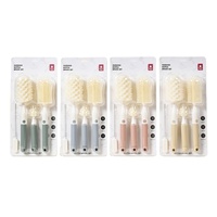 Brosse à biberon en éponge PP multifonctionnelle avec poignée droite, brosse pour tétine, ensemble de nettoyage pour biberons et tasses de bébé