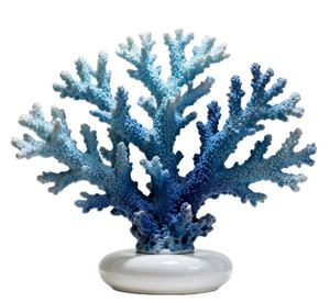 Blauw Koraal Zwart Basis Hars Handwerk Van Hoge Kwaliteit Hars Koraal Aanpasbaar Geschikt Voor Huisdecoratie - Product Image 3